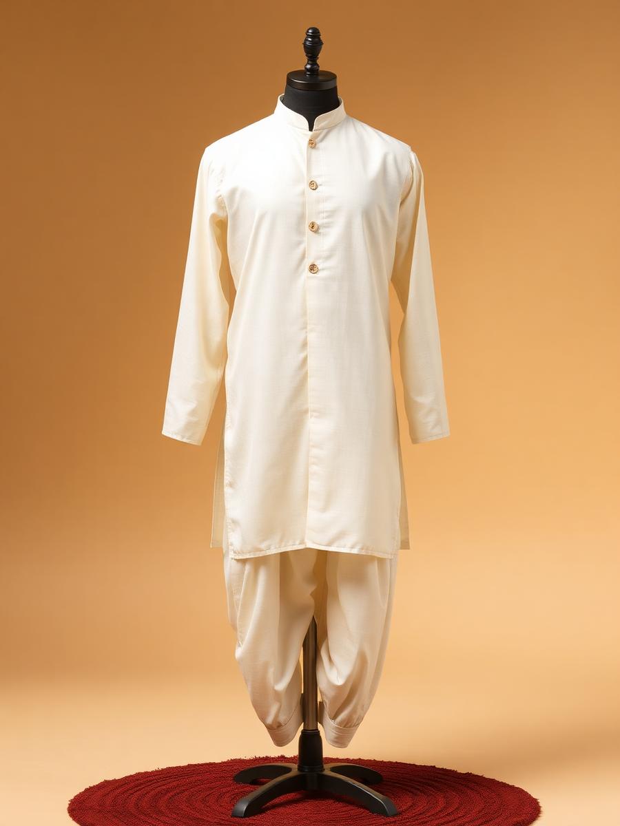 Ivory Silk Kurta Set